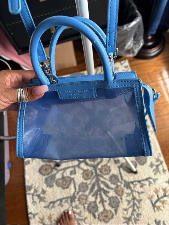 Brandon Blackwood Handbags - Brandon Blackwood Bright Blue Clear Mini Satchel